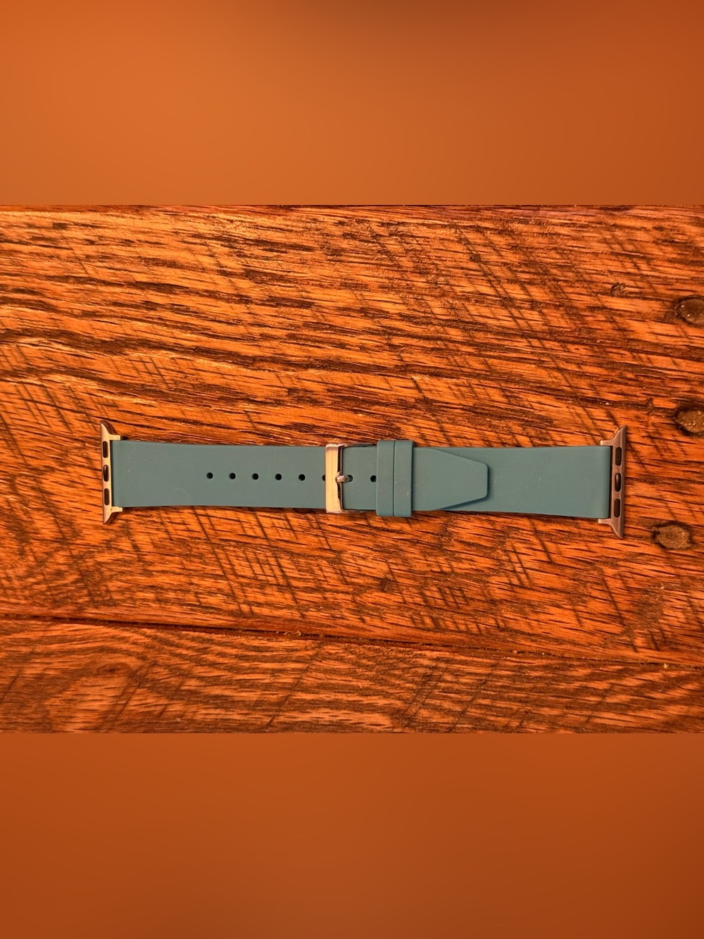 Rebecca Minkoff Teal Silicone Watch Strap with Silver Buckle